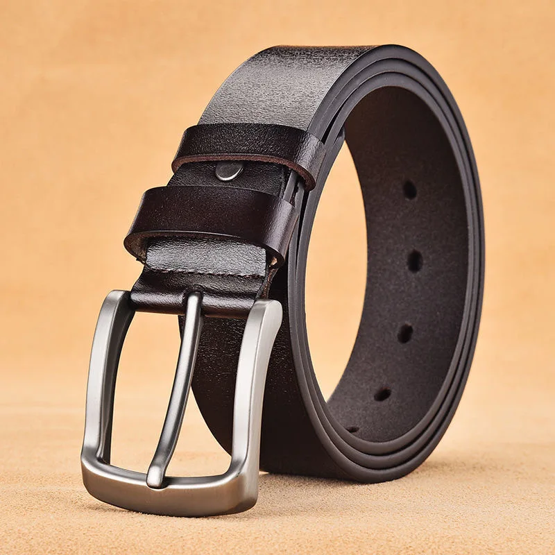 Guter und Günstiger Herren Retro-Dornschließen-Gürtel Geeignet für Formelle Anlässe Hohe Kosteneffizienz Casual Anzug-Hosen-Gürtel Design – Detail 1