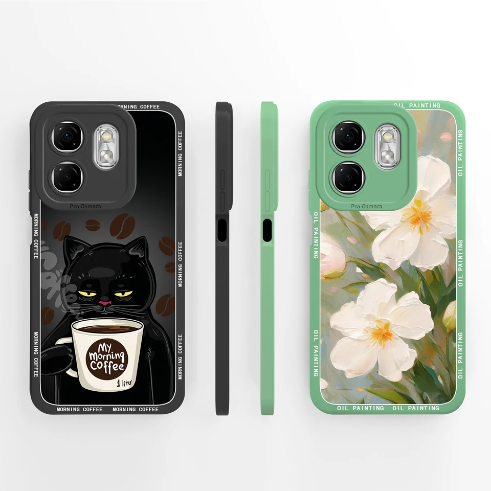 حافظة لهاتف انفينيكس سمارت 9 مصنوعة من السيليكون السائل على شكل زهرة الدب الكرتونية ومضادة للسقوط ومصد بسيط لهاتف انفينيكس سمارت 9 Smart9 Fundas #3