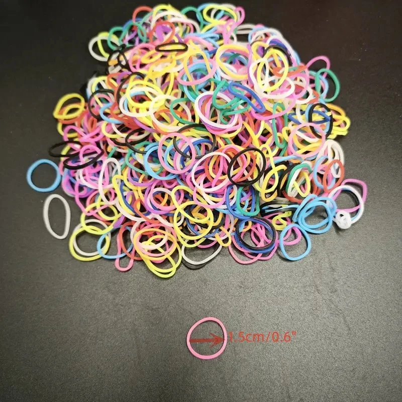 Pulseras de banda de goma tejidas hechas a mano para niños y adultos, Kit de bricolaje de colores aleatorios, divertidos regalos de actividades