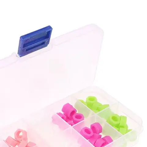 

100 Pcs/Box Small Large Type Dental Silicone Instrument Color Code Rings Autoclavable Orthodontic Circle Multi-Color Silicone