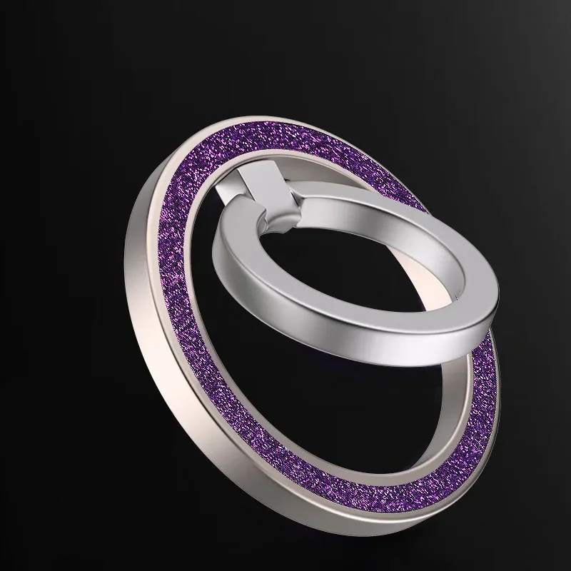 حامل هاتف مغناطيسي فلاش فاخر لحامل مغناطيسي Magsafe مع لوحة حلقة معدنية لهاتف iPhone 14 15 Pro Samsung قابلة للطي #6