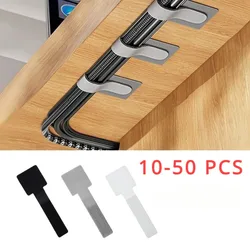 Cable Ties Reusable Organizer Cord Holder Self-adhesive Adjustable Storage Strap Attaches Markers Wire Organizer and Cables Tie