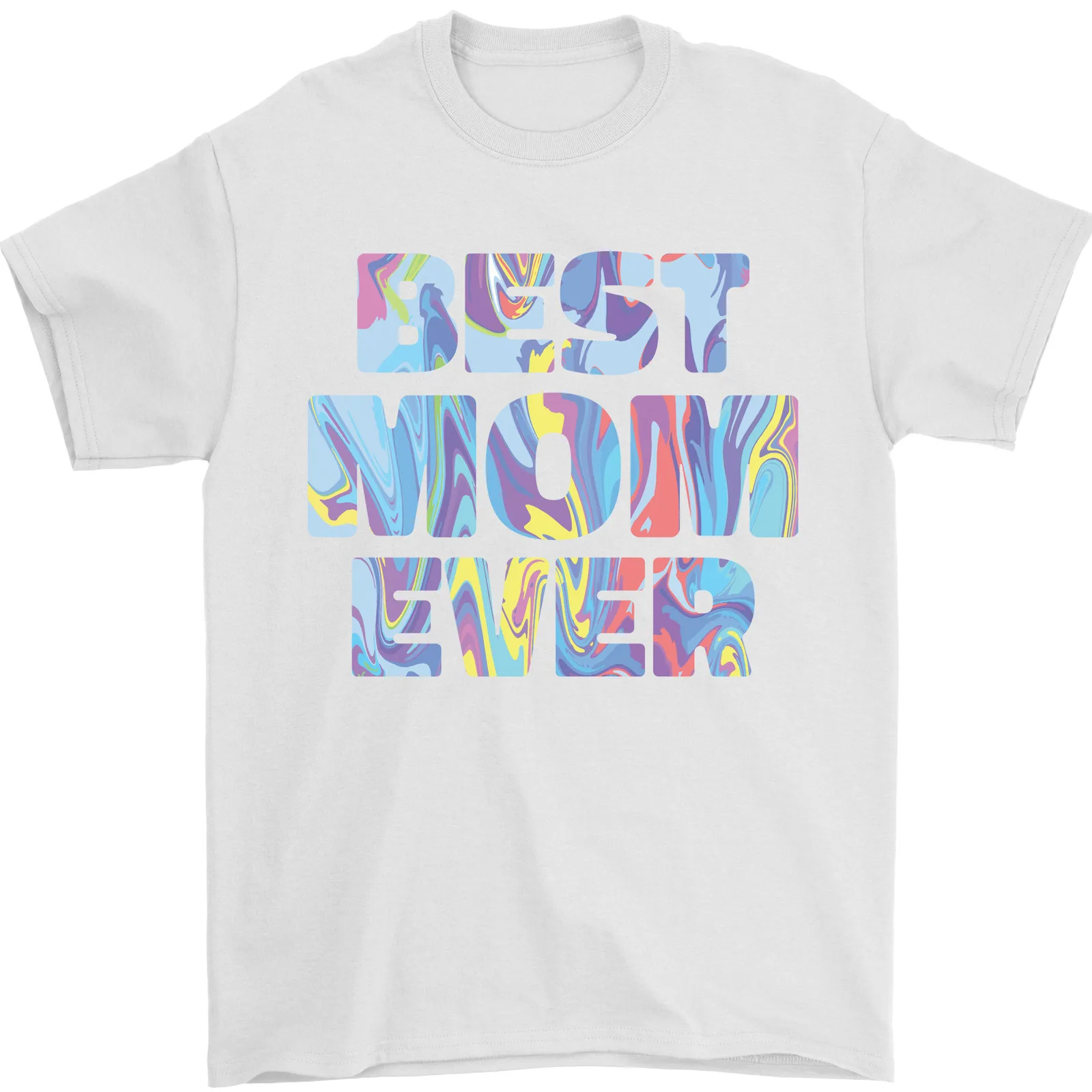 Best Mom Ever Tie Died Effect Mothers Day Mens T-Shirt 100% Cotton