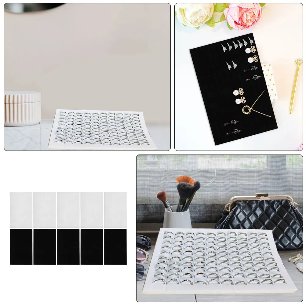 10pcs Jewelry Box Insert Sponge Pad For Ring Holder Earring Storage Display Organizer Liner Mat Case Supplies Ear Insert