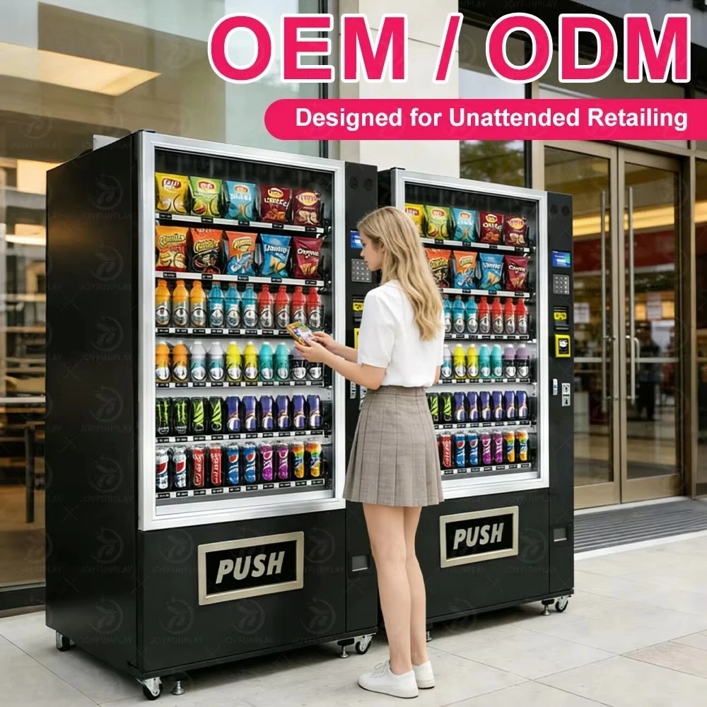 FOODLINE Customized Factory Custom OEM Smart Combo Vending Machine for Snacks and Cold Drinks with Remote Management System