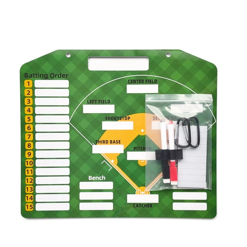 B48B-Magnetic Baseball Lineup Board For Coaches Softball Lineup Cards Marker Boards Baseball Coaching Accessories