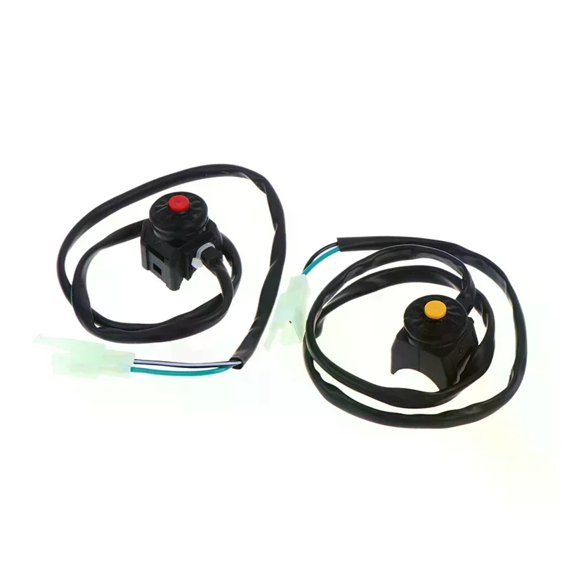 

Двухфункциональный выключатель зажигания для мотоцикла (грязевой байк) с кнопкой звукового сигнала и стартера, красный; для крепления на руль 22 мм