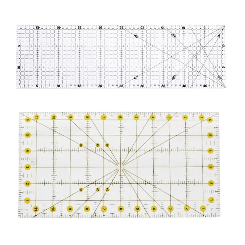 Clear Acrylic Sewing Template Non-slip Cutting Mat for Patchwork Quilting Sewing Dropship