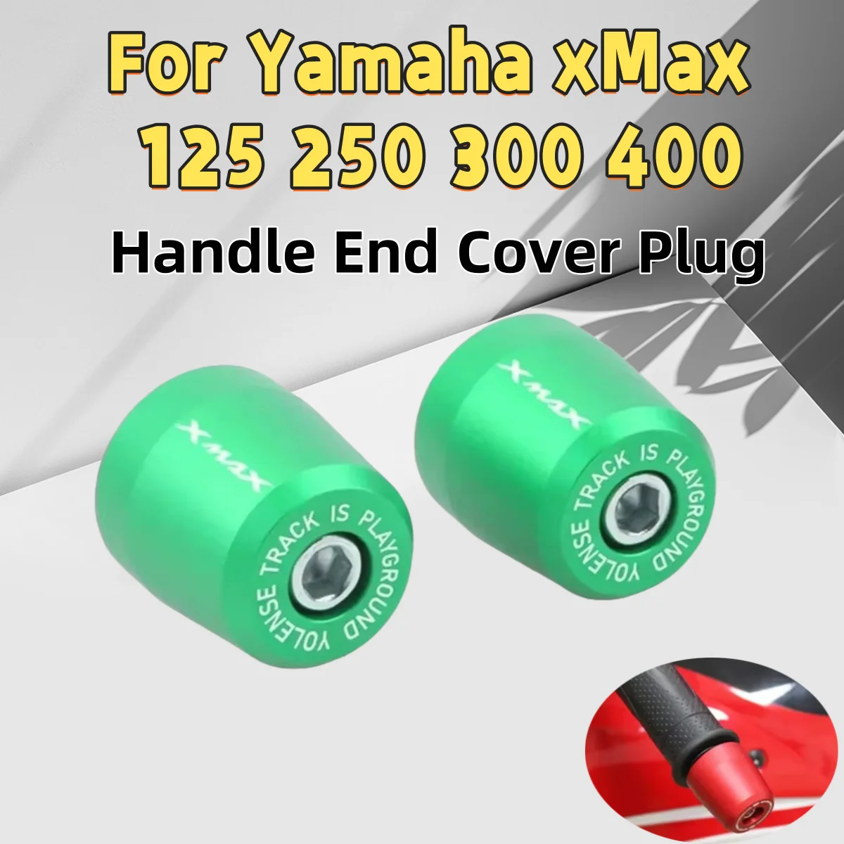 

For Yamaha xMax x-max 125 250 300 400 motorcycle handle bar end handlebar grips ends cap plug slider counterweight cover