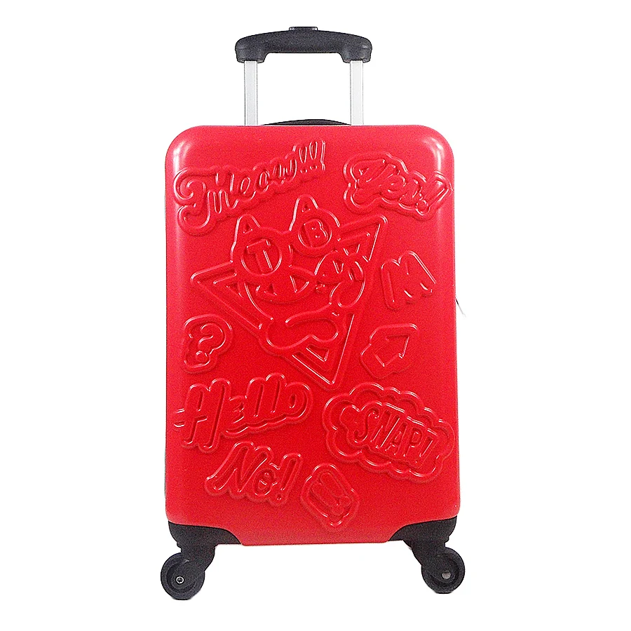 stellarie-abs-pc-luggage-suitcase-universal-wheel-carry-on-bag-unisex-password-lock-hard-surface-durable-cartoon-pattern