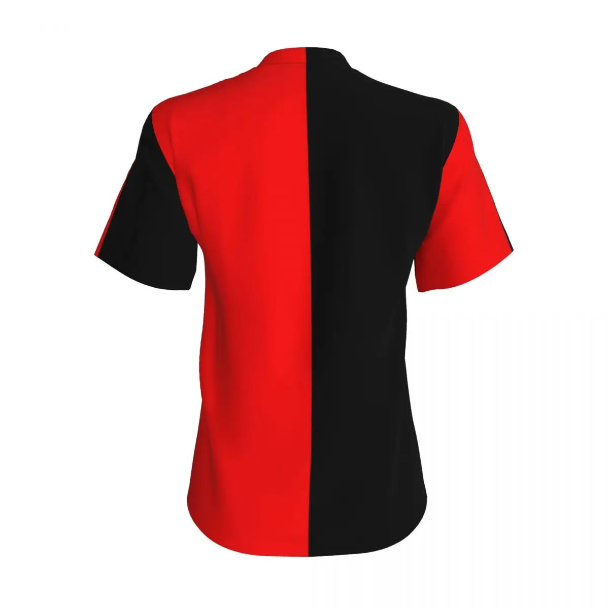 Two Tone T Shirts Red and Black V Neck Streetwear Oversize T-Shirt Short Sleeve Women Y2K Cool Tshirt Summer Design Clothing