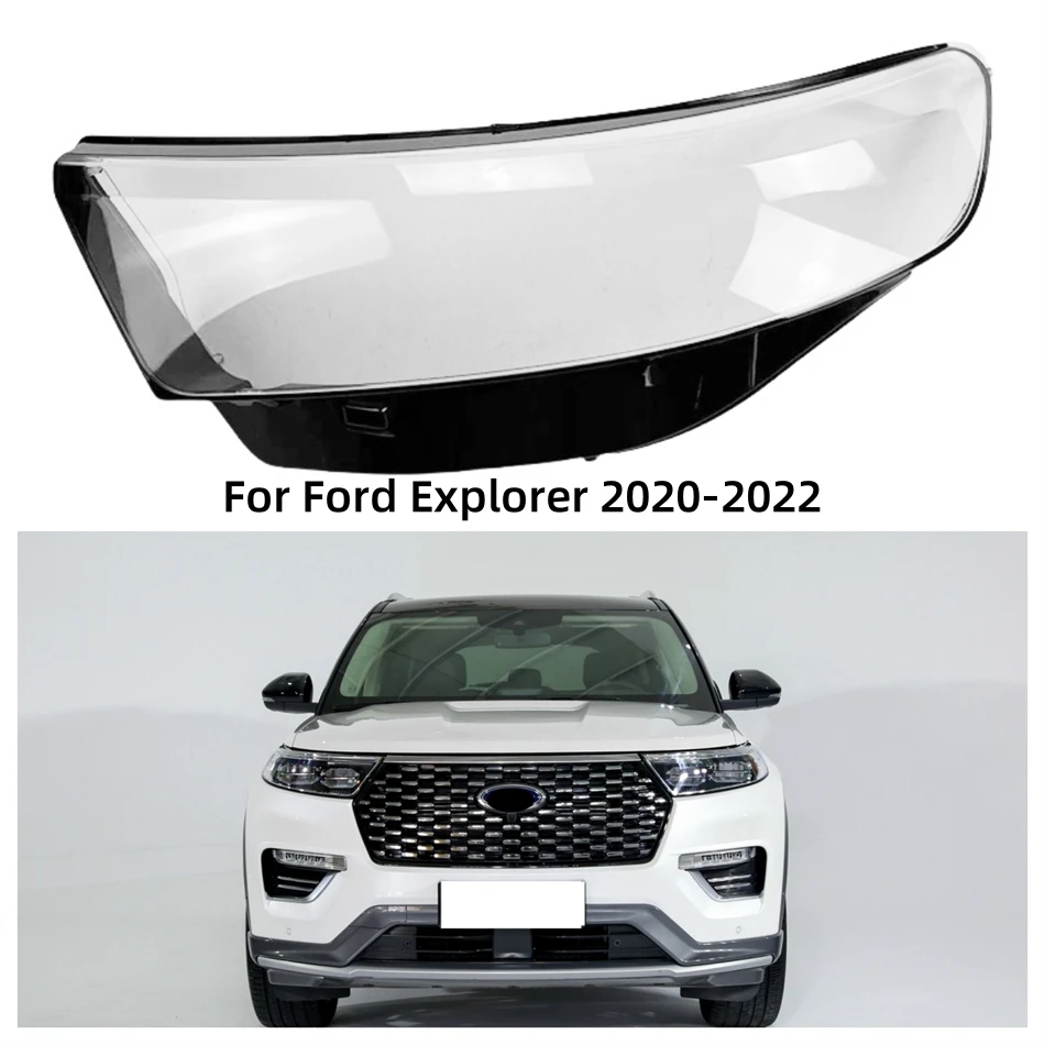 For Ford Explorer 2020 2021 2022 Vehicle Accessories Lampcover Caps Headlight Lens Car Front Headlight Lens Cover Lights Shell