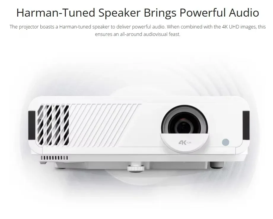 ViewSonic PX749 4K DLP 3D Projector, 4K UHD 4000 Ansi Lumens Smart Gaming Proyector with 240Hz Refresh Rate HDR Beamer for Home