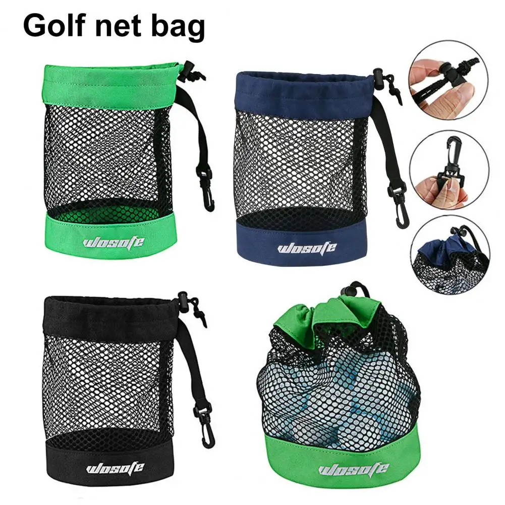 Golf Ball Bag Portable Golf Ball Storage Bag with Hanging Buckle for Organizing Accessories Capacity Lightweight for Golfers