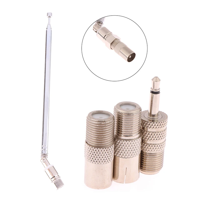 Radio Accessories Unfold 620MM Antenna Telescopic DAB FM Aerial W 3 Adapter HiFi AV Receiver Mini System F Male 7104 Connector