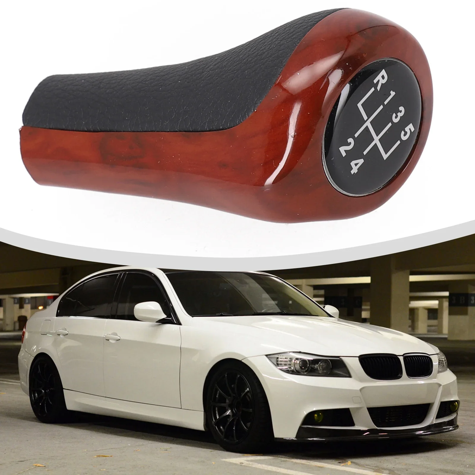 Elevate Your Driving Experience with a Stylish Wood Grain Leather Gear Shift Knob for E30 E36 E46 E39 E34 Z3 E53