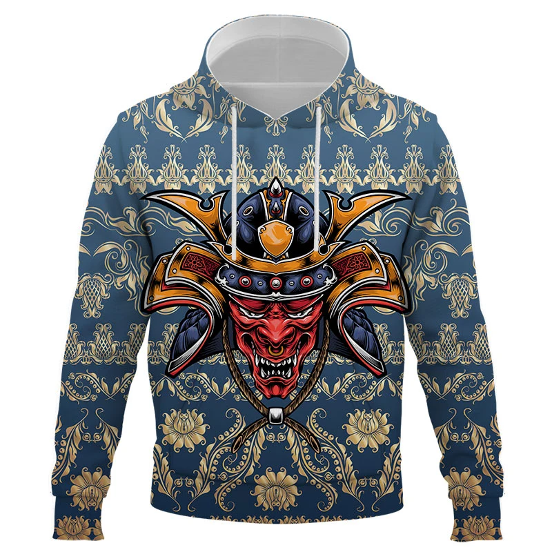 

Japanese style 3D Hoodies Men/Women Fashion Casual Sweatshirts Harajuku Long Sleeve Warrior Skull Sweatshirt Pullovers Clothes