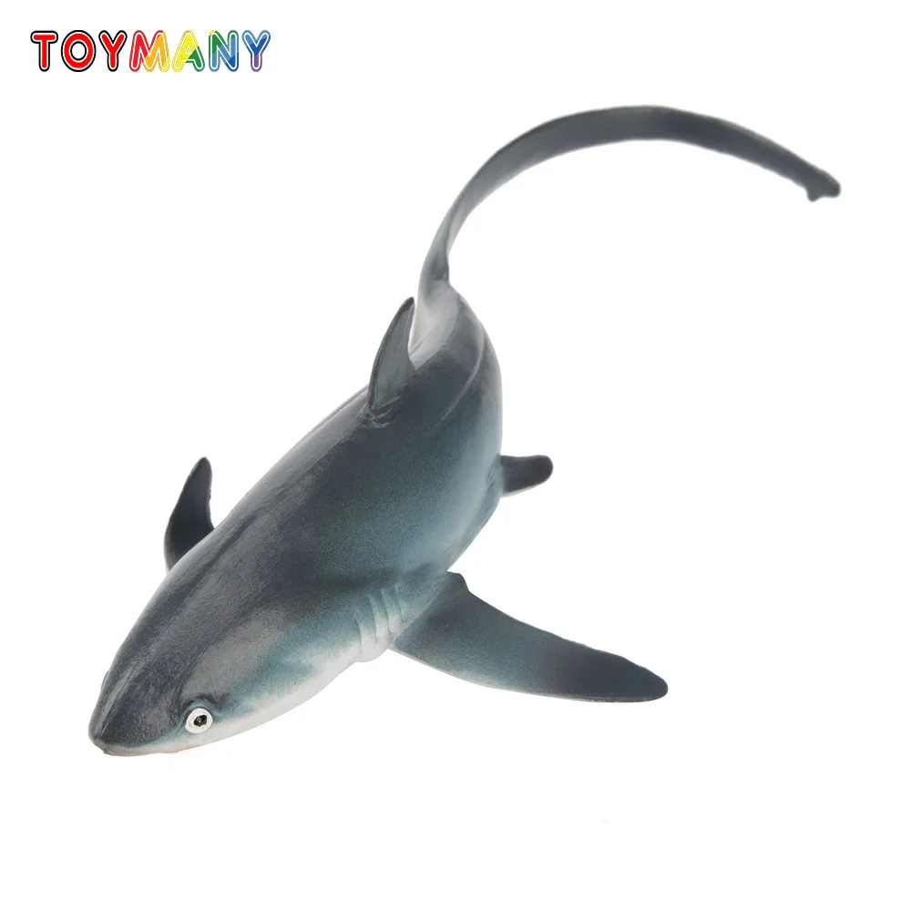 Toymany 시뮬레이션 탈곡기 상어 해양 동물 모델 장난감 미니 피규어 인형 액션 인형 어린이를위한 장난감 선물