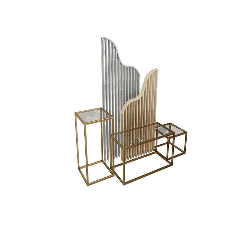 

Buyer shop design clothing display props display stand bag acrylic booth shoes gradual change water table