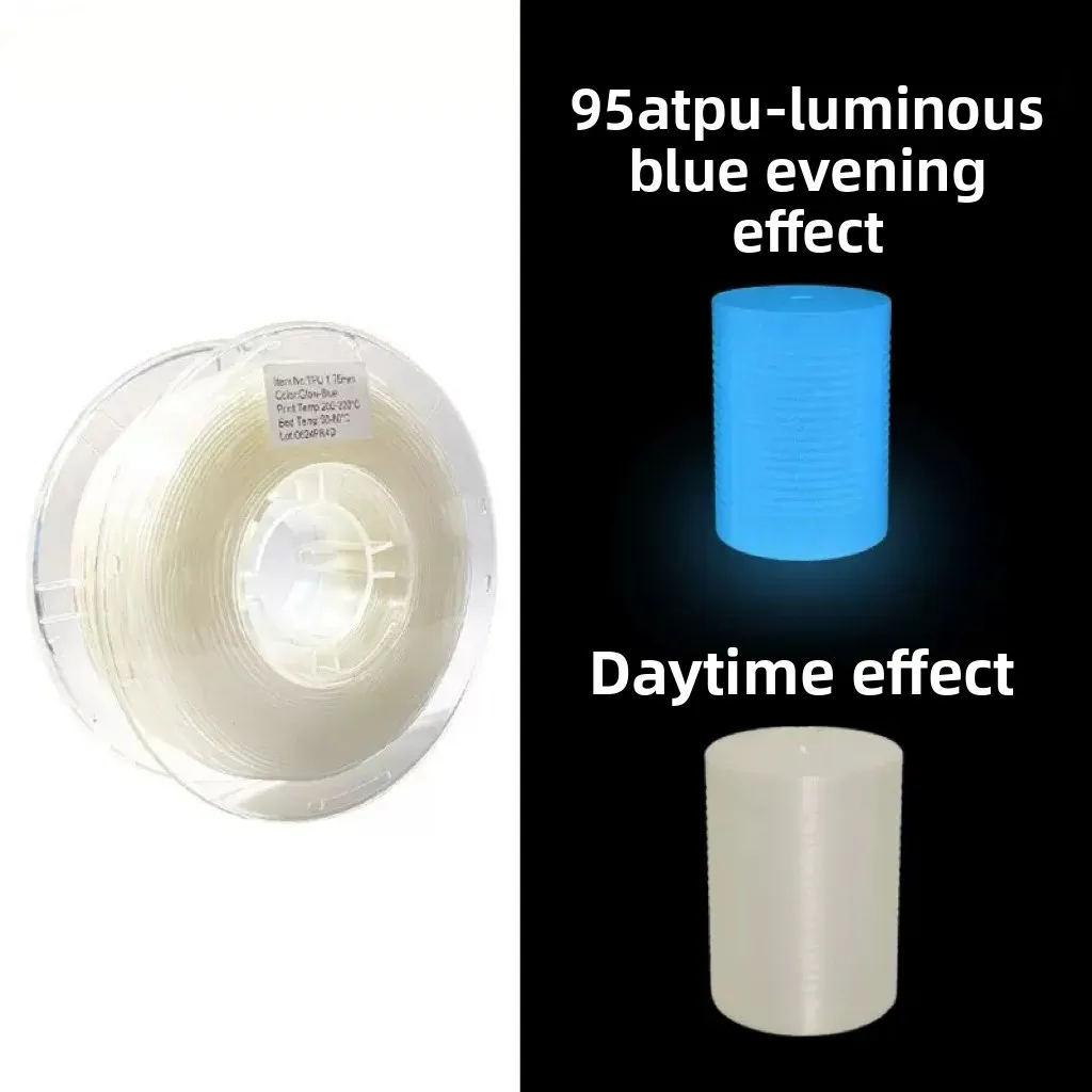 New Product Glowing Pink 3D Printing Filament Glow-in-the-Dark Elastic Soft Material TPU Filament 1kg 3