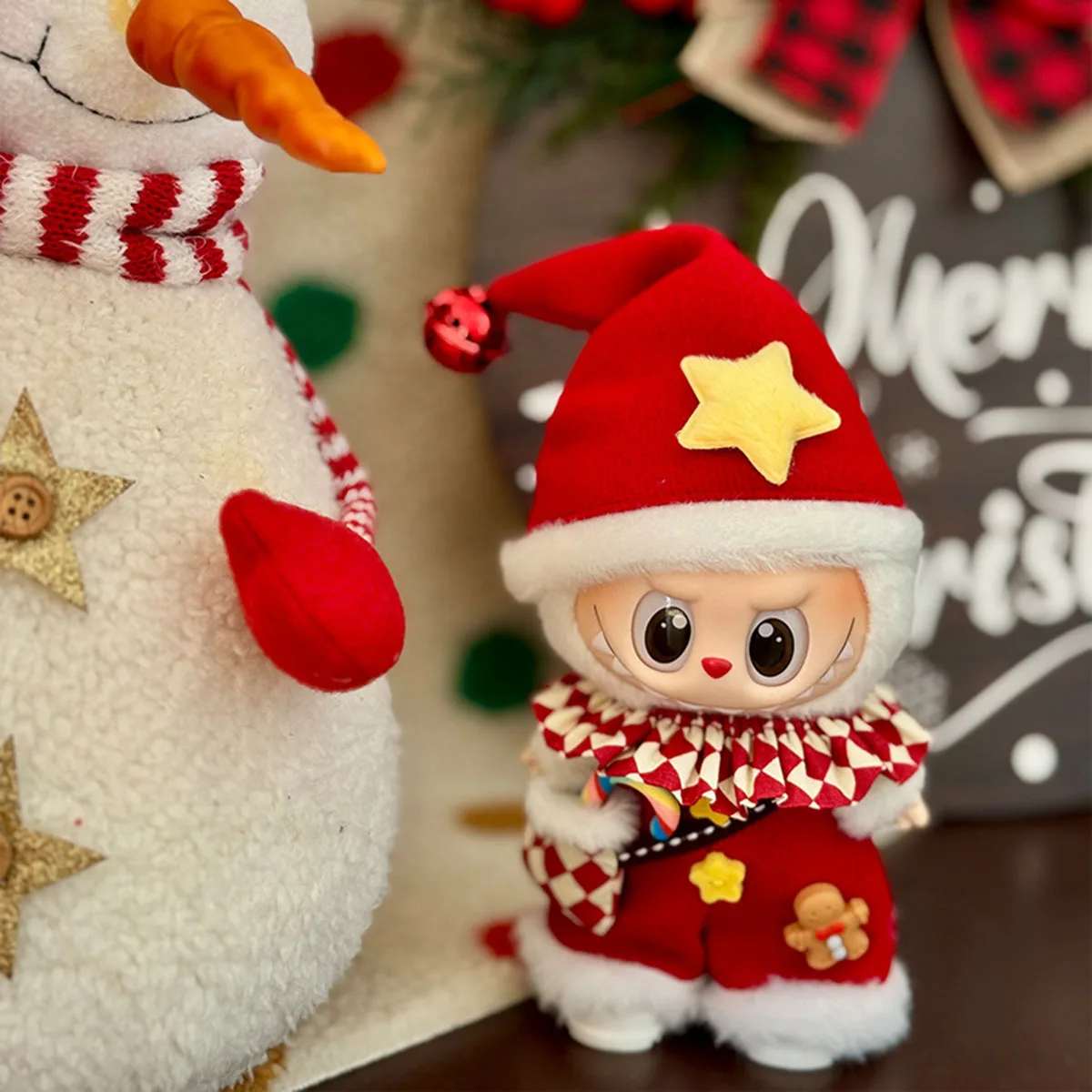 

[No Doll] Plush Doll's Clothes Christmas Outfit Set For labubu 17cm Doll's Clothes New Year Clothing Accessories