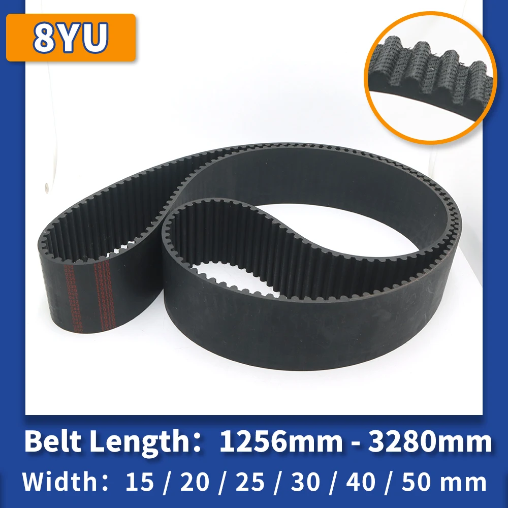 8YU Timing Belt 1256mm to 3280mm 8YU Transmission Belt Machine U.S.A Variator Main Shaft Timing Belt Rubber 8YU Synchronous Belt