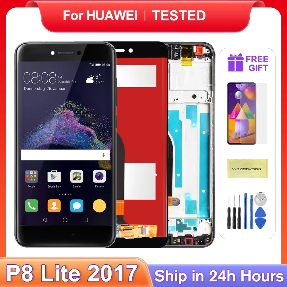 For HUAWEI 5.2\'\'P8 Lite 2017 For  P9 Lite 2017 Honor 8 Lite TL10 LCD Display Touch Screen Digitizer Assembly Replacement