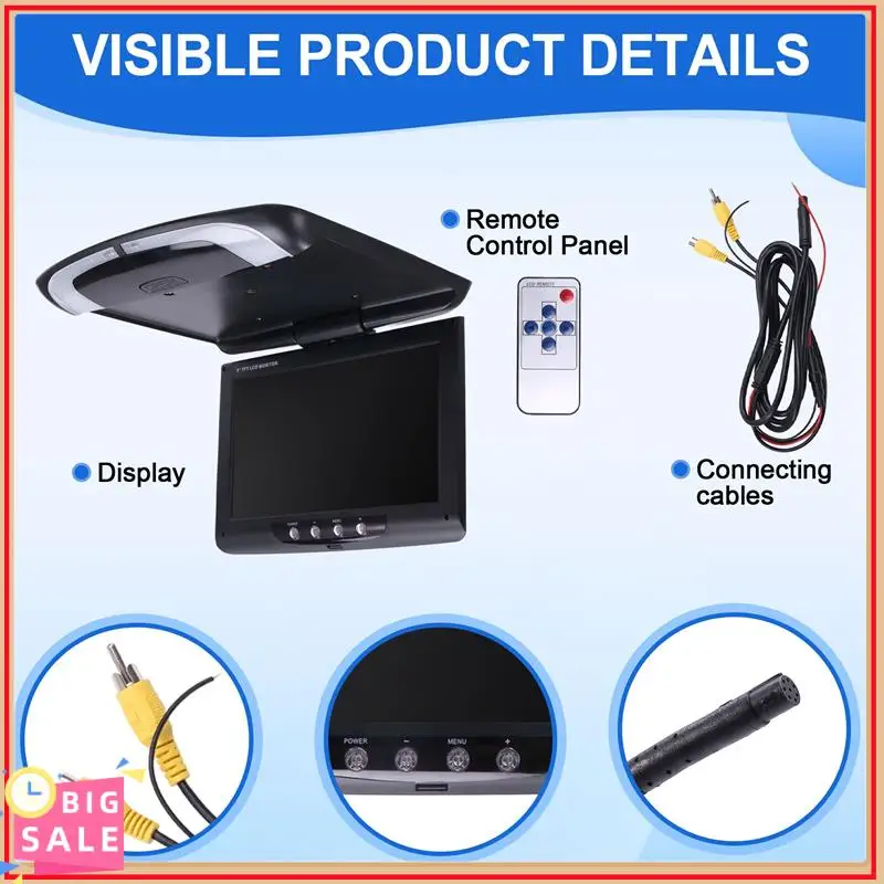 

Exclusive Car Roof Monitor Lcd Flip Screen Top Multimedia Video Ceiling Roof Mounted Display, Car Ceiling Display