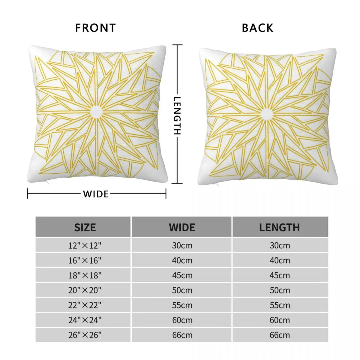 Flower Of Triangles Square Pillowcase Polyester Linen Velvet Pattern Zip Decor Throw Pillow Case Car Cushion Cover Wholesale