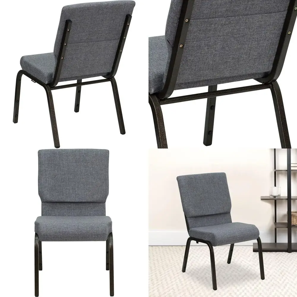 

Комплект из 4 складных церковных стульев серии HERCULES шириной 18,5 дюймов, серого цвета, с тканью Gold Vein e