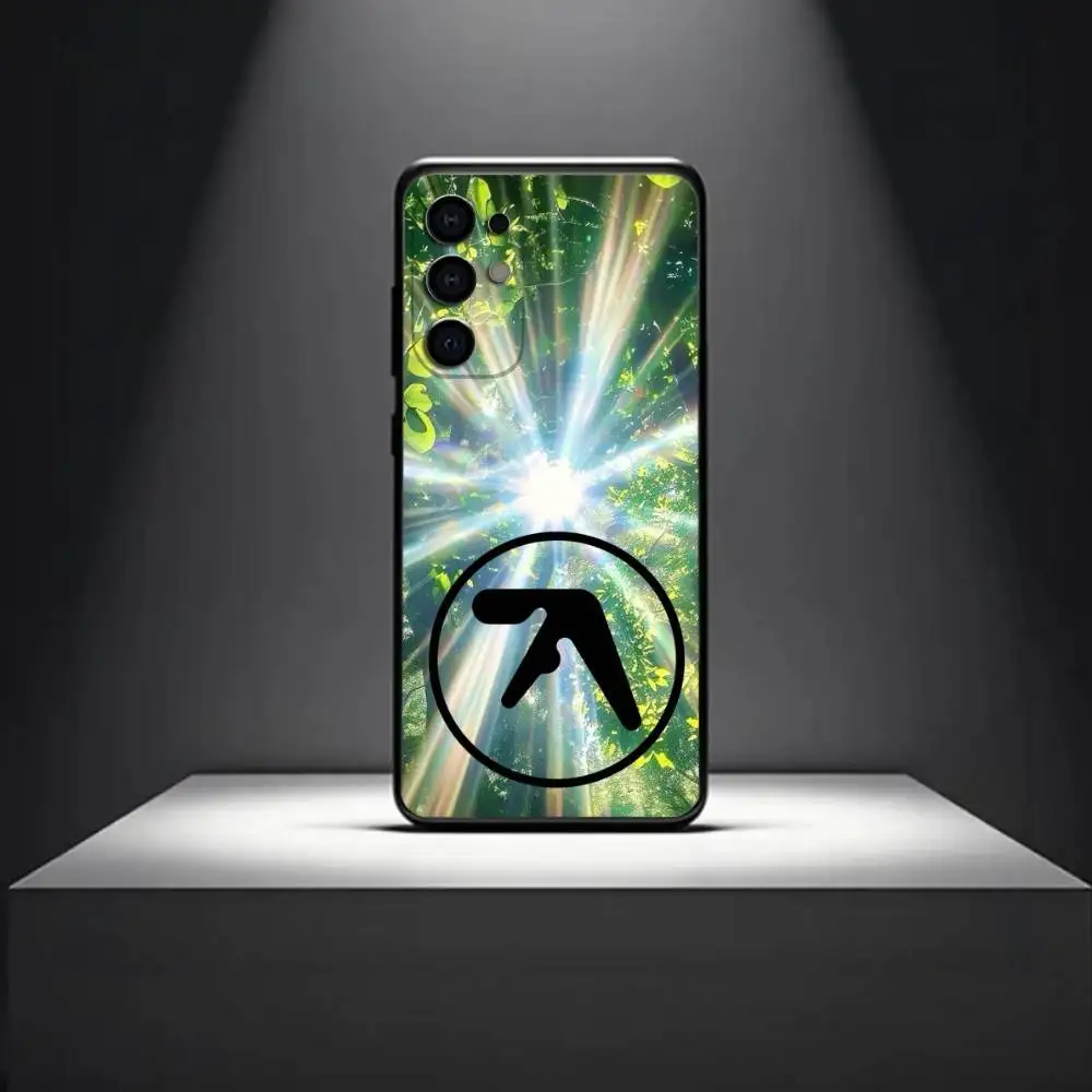 حافظة لهاتف سامسونج S 25,24,23,22,30,21,10,9,Ultra,Plus,Lite,FE,4,5G حافظة سوداء ناعمة بشعار Art A-Aphex T-Twin #2