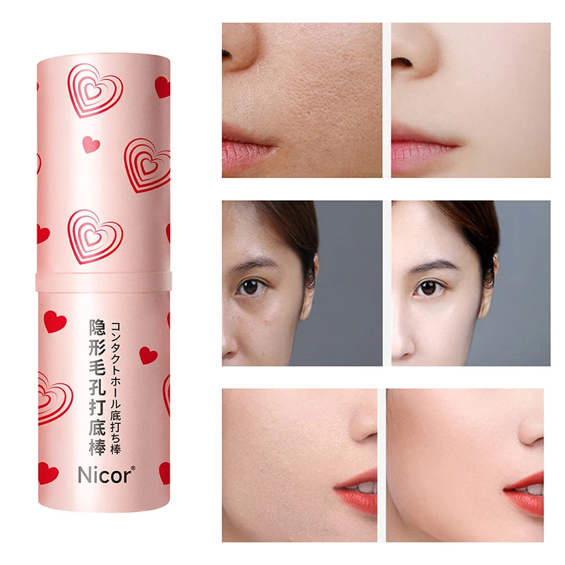 Invisible Pore Primer Stick Pore Eraser Waterproof Face Primer Makeup Base Oil-control Smooth Fine Lines Isolation Makeup Primer