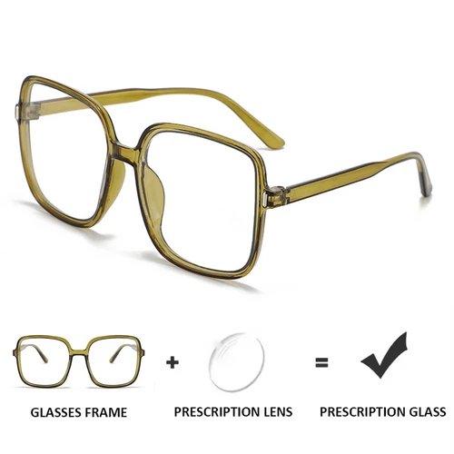 Gafas de protección contra luz azul, lentes ópticas con gafas de lectura graduadas, gafas Retro ultraligeras de montura grande para mujer