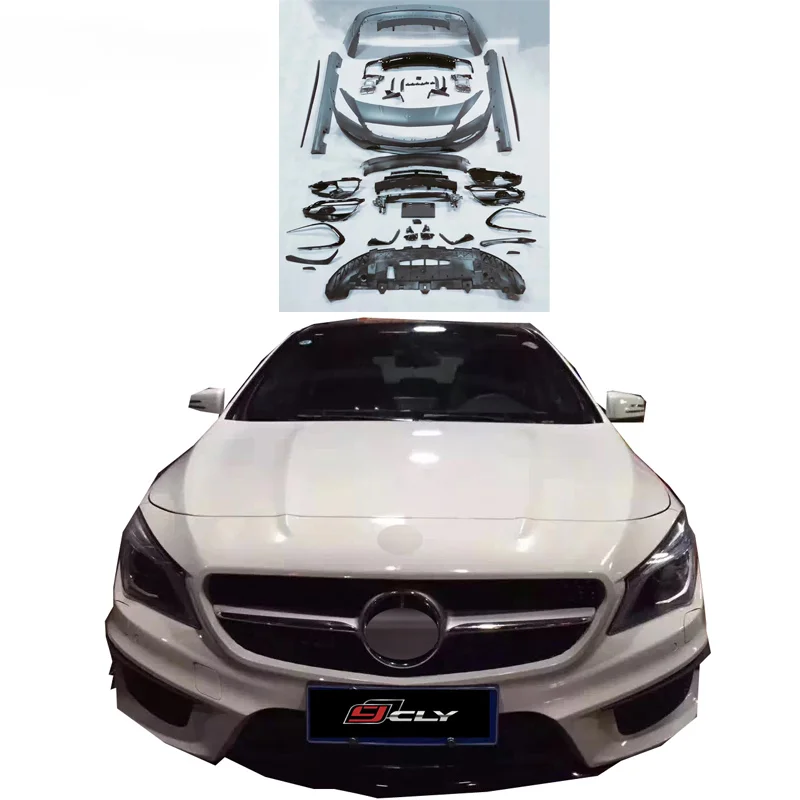 CLY automotive parts car bumper body kits For Mercedes-Benz new style C CLASS w117 upgrade CLA45 AMG body kit