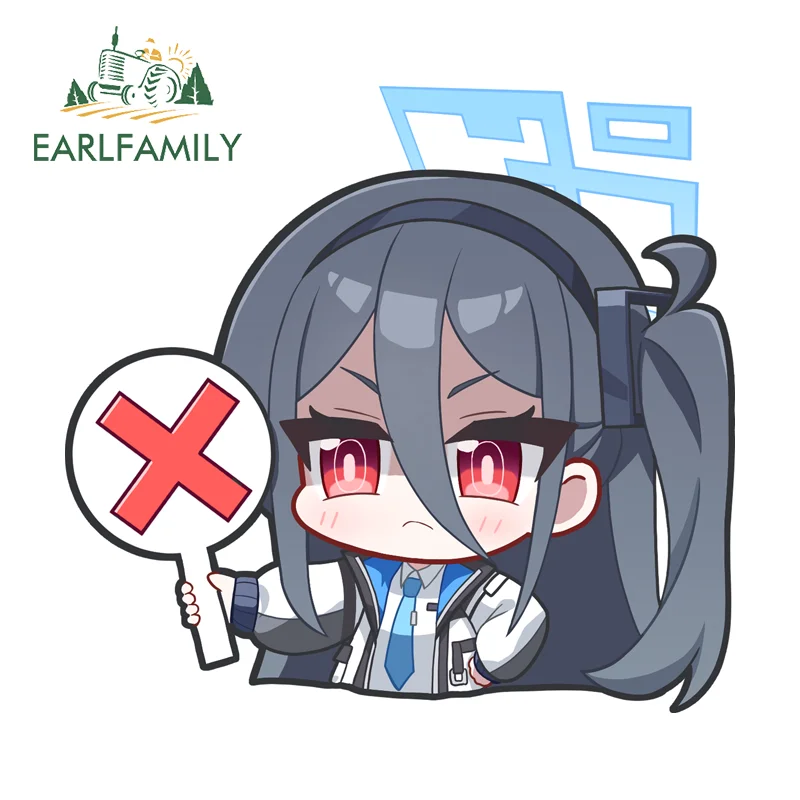 EARLFAMILY Blue Archice Alice Chibi Stickers Hot Anime Item JDM Decals Occlusion Scratch Practical Waterproof PVC VAN Decoration