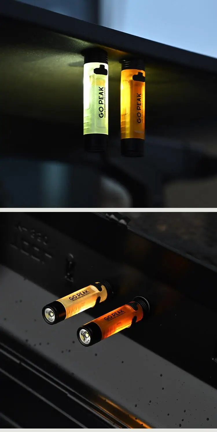GOPEAK Taschen-Mini-Taschenlampe für den Außenbereich, Schlüsselclip-Kappe, Umgebungs-LED, lange Lebensdauer, Katastrophenhilfe, Notfall, 5050, kleines Licht – Detail 5