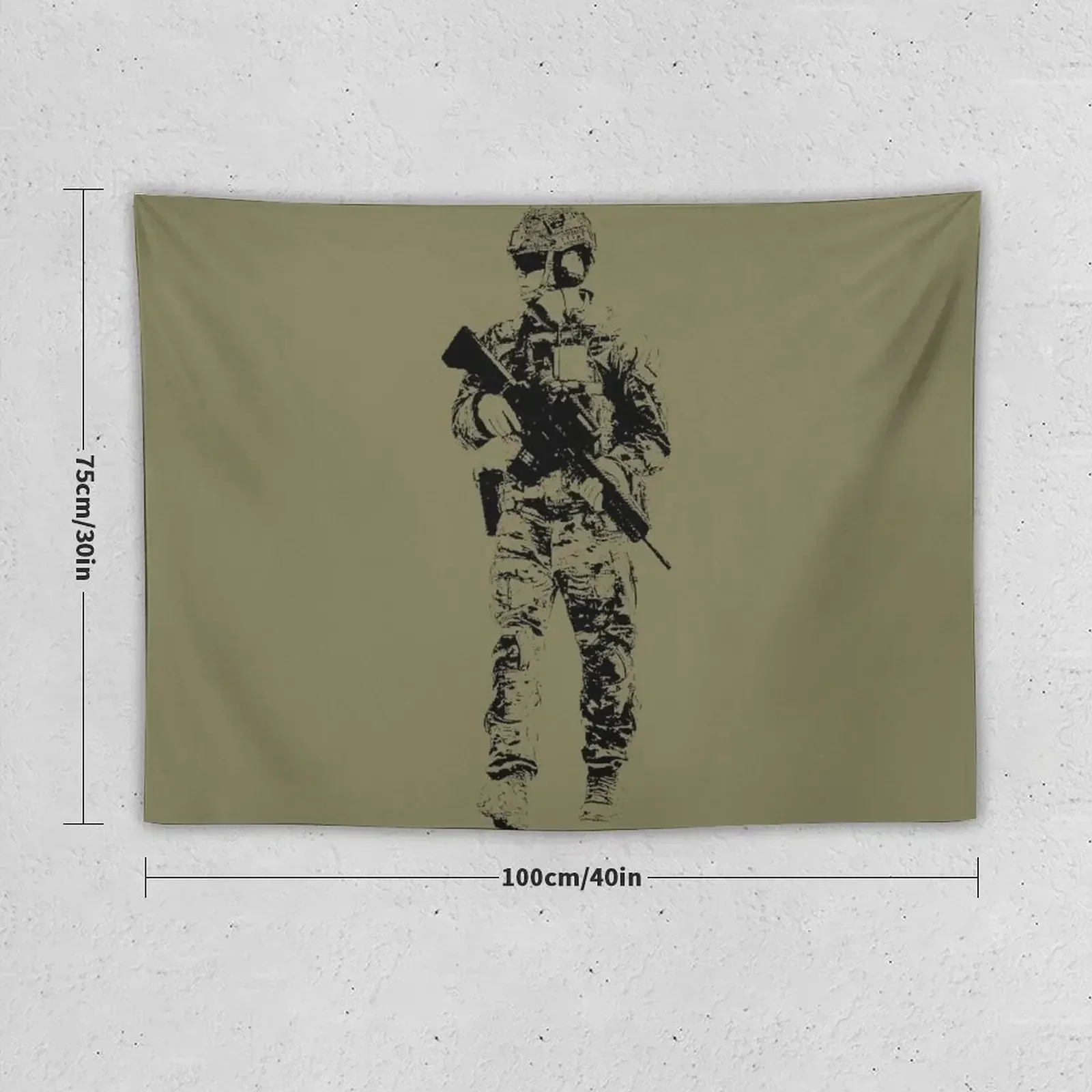 Australian Soldier Sketch Tapestry Home Decorators Decor For Room Decoration Home Tapestry