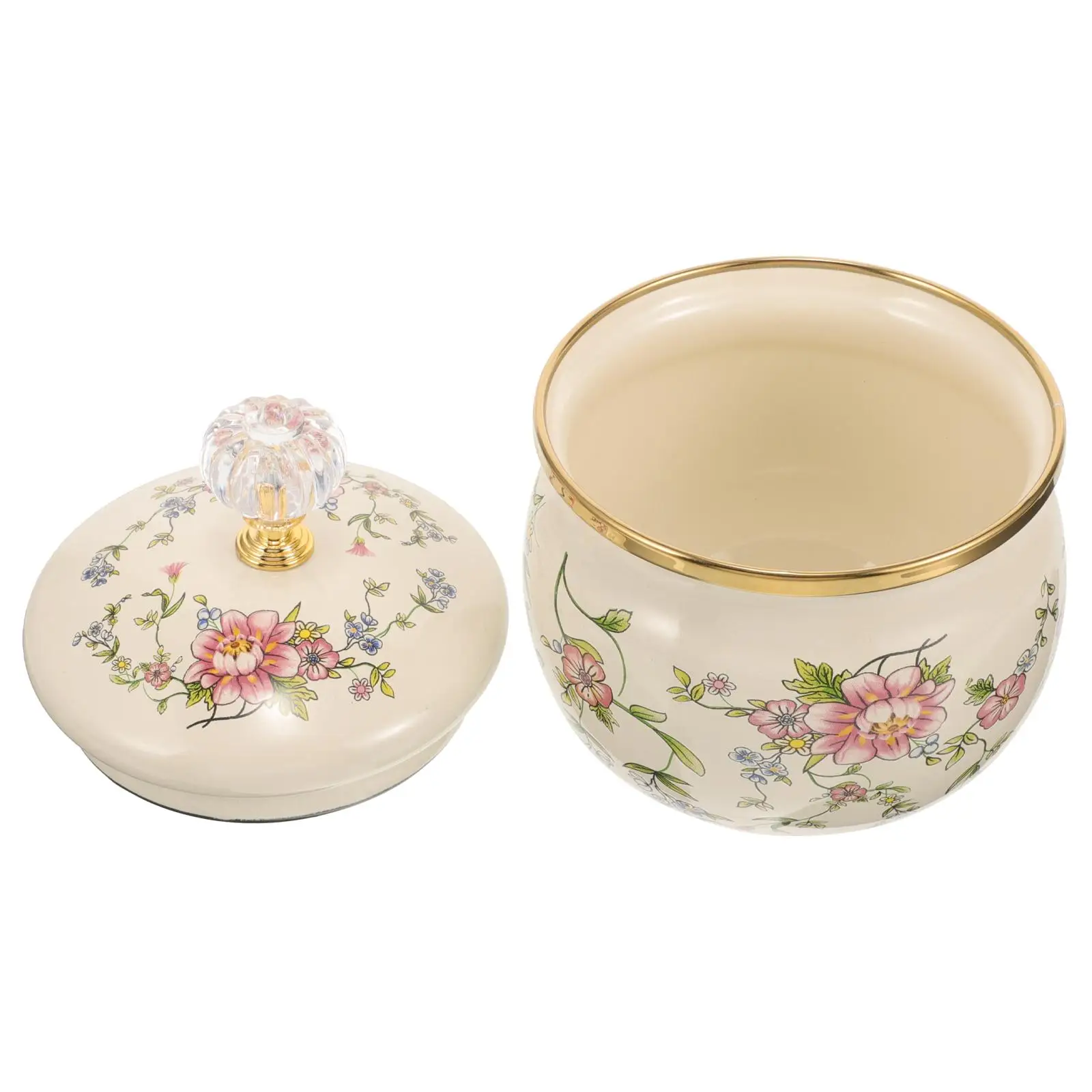 Coffee Can Enamel Spice Jar Food Containers with Lids Canister Salt Sugar jar enamel Storage Canister Kitchen gadgets Spice Jar