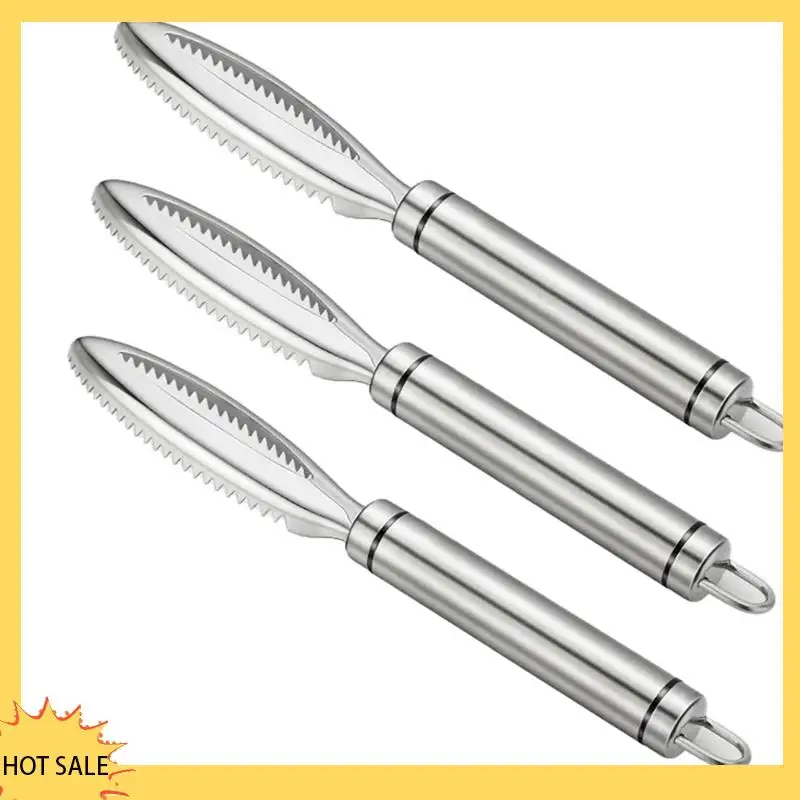 

A66Z щетка для удаления рыбьей чешуи, нержавеющая сталь, зубчатая, легко удаляемая щетка для чистки рыбьей чешуи, кухонные инструменты