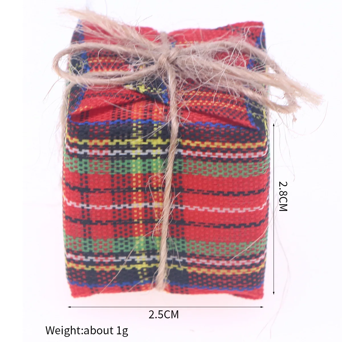 Hot Sale! New Arrival Christmas Scottish Cotton Linen Gift Bag, Party Fabric Foam Decor Accessories