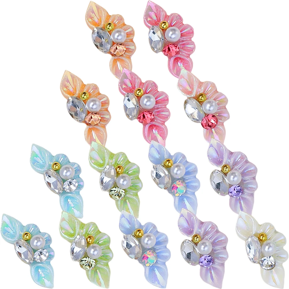 

27pcs Resin Jewelry Pearls Nail Art Supplies Charms Acrylic Nails Manicure Flower Decorations DIY Supply Brightness Glossy