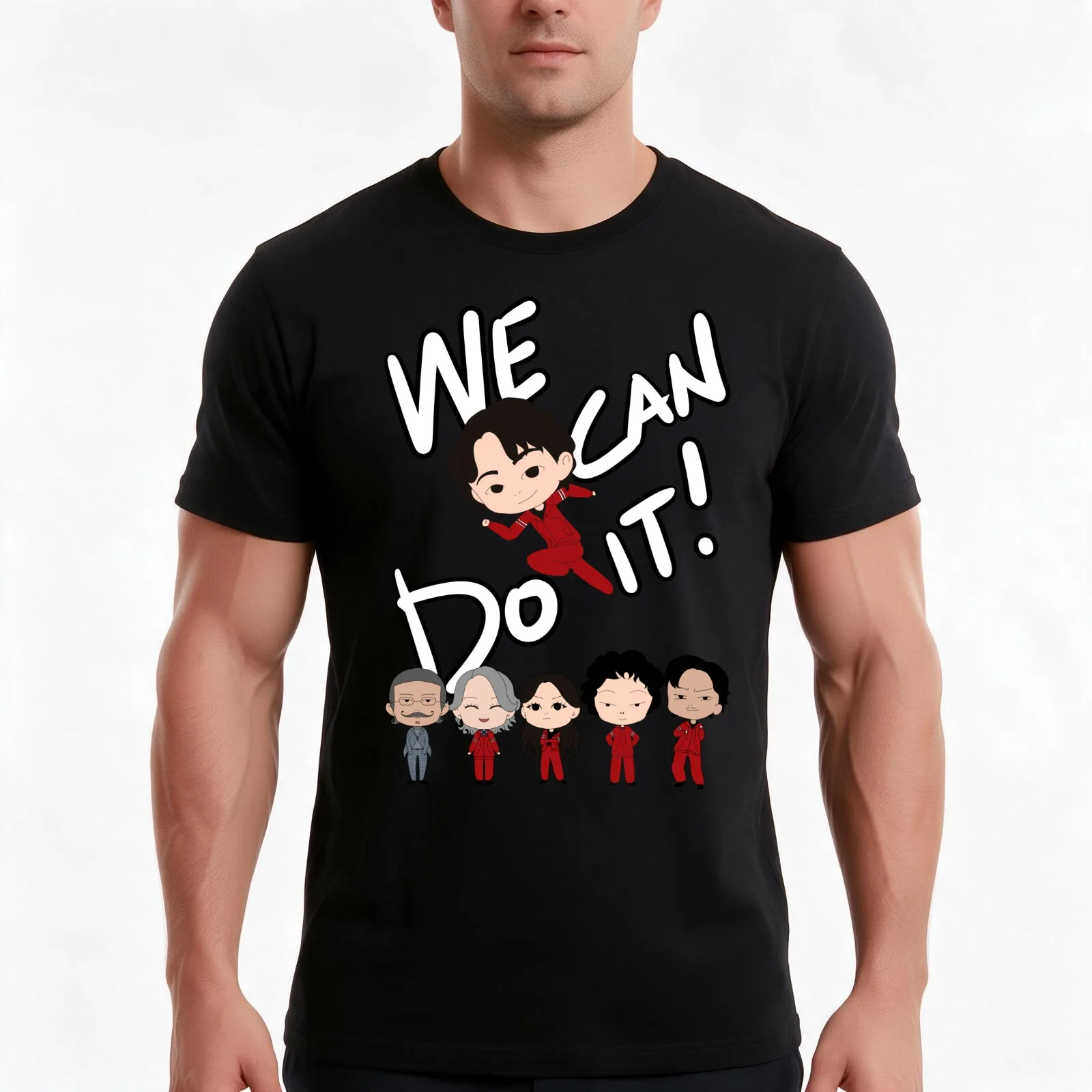 The Uncanny Counter Chibi Ver T-Shirt, Summer Casual Cotton Tee, Oversized Streetwear Tops, Vintage Graphic Print, 100% Cotton