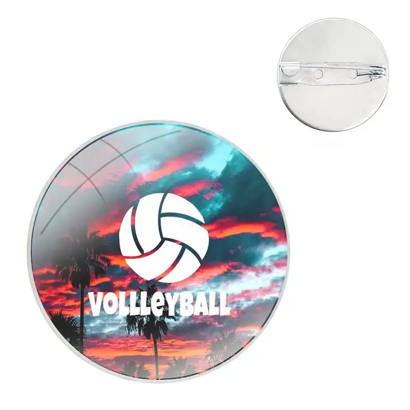 Pins Badge Metal Brooches For Clothes Backpack Decoration gift Volleyball Sports