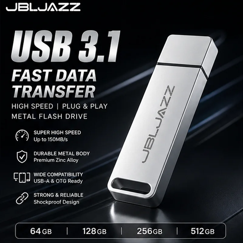 Pen drive USB de 512GB, 128GB, mini pen drive metálico USB 3.1, flash disk de 256GB, 64GB, pendrive de memória, dispositivo de armazenamento externo para PC