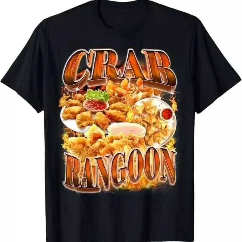Crab Rangoon Meme Bootleg Rap Style 90S Vintage Funny 1990S T Shirt