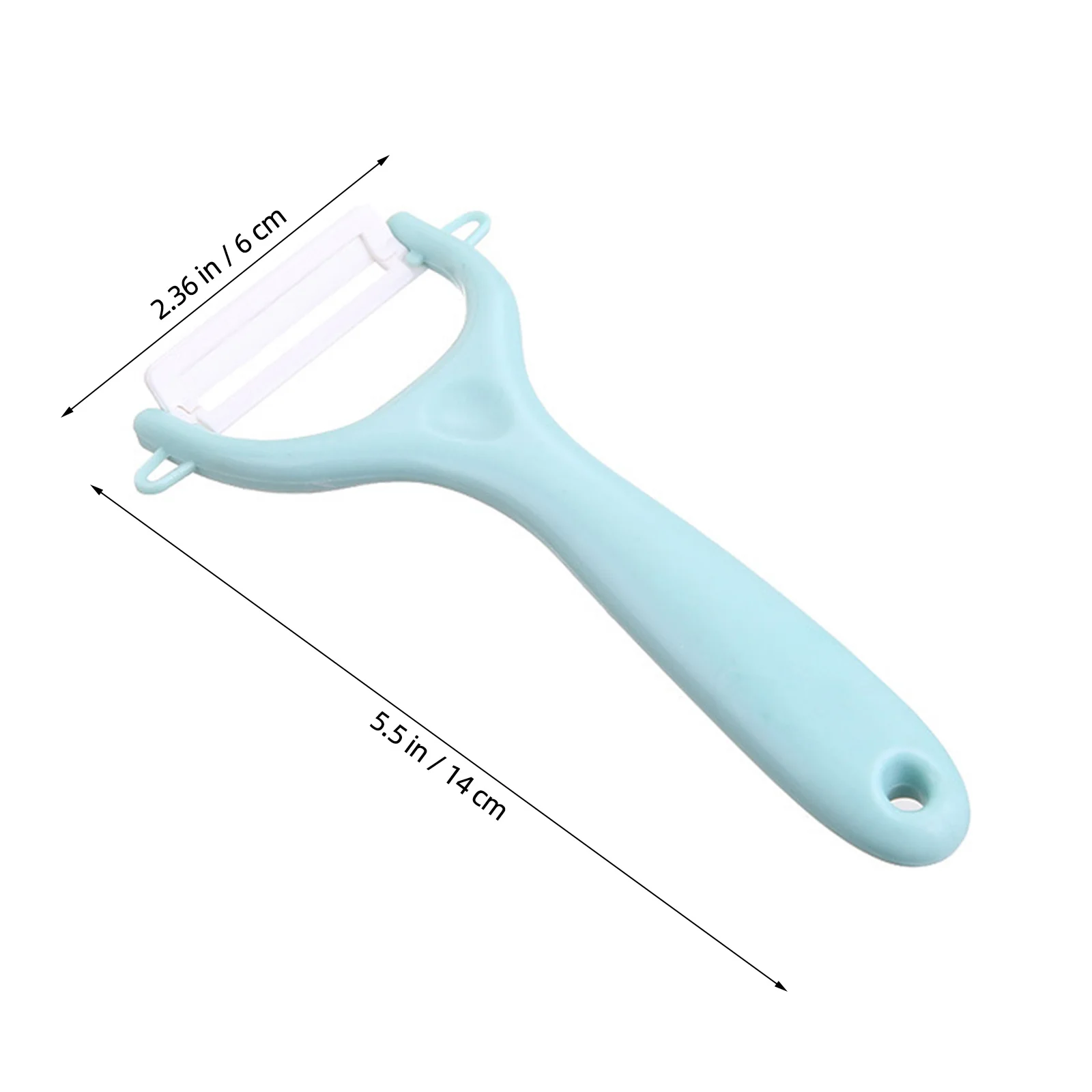 6 قطعة مقشرة سيراميك متعددة الوظائف أداة المطبخ خالية من الصدأ للفواكه والخضروات أداة التقشير شفرة طويلة الأمد #2