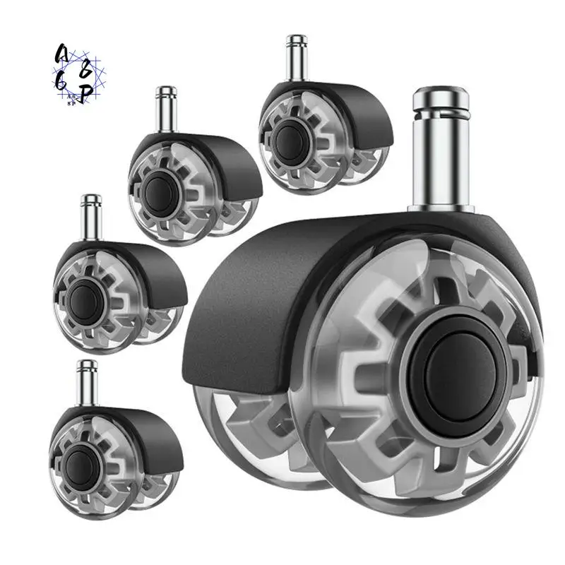 

A68P-Колеса для офисного стула, 2-дюймовые сверхмощные сменные колеса, мягкая и тихая резина для паркетных полов и ковров