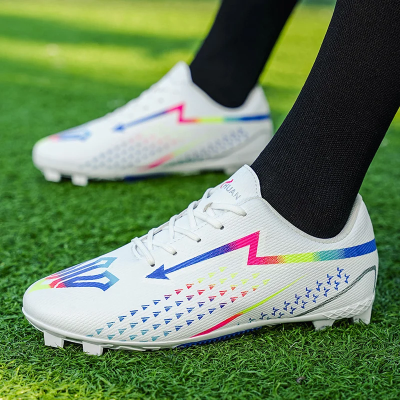 

Teen Adult Unisex Football Cleats Cold Bond Long Stud Design Breathable Anti Slip Outdoor Sport Training Footwear