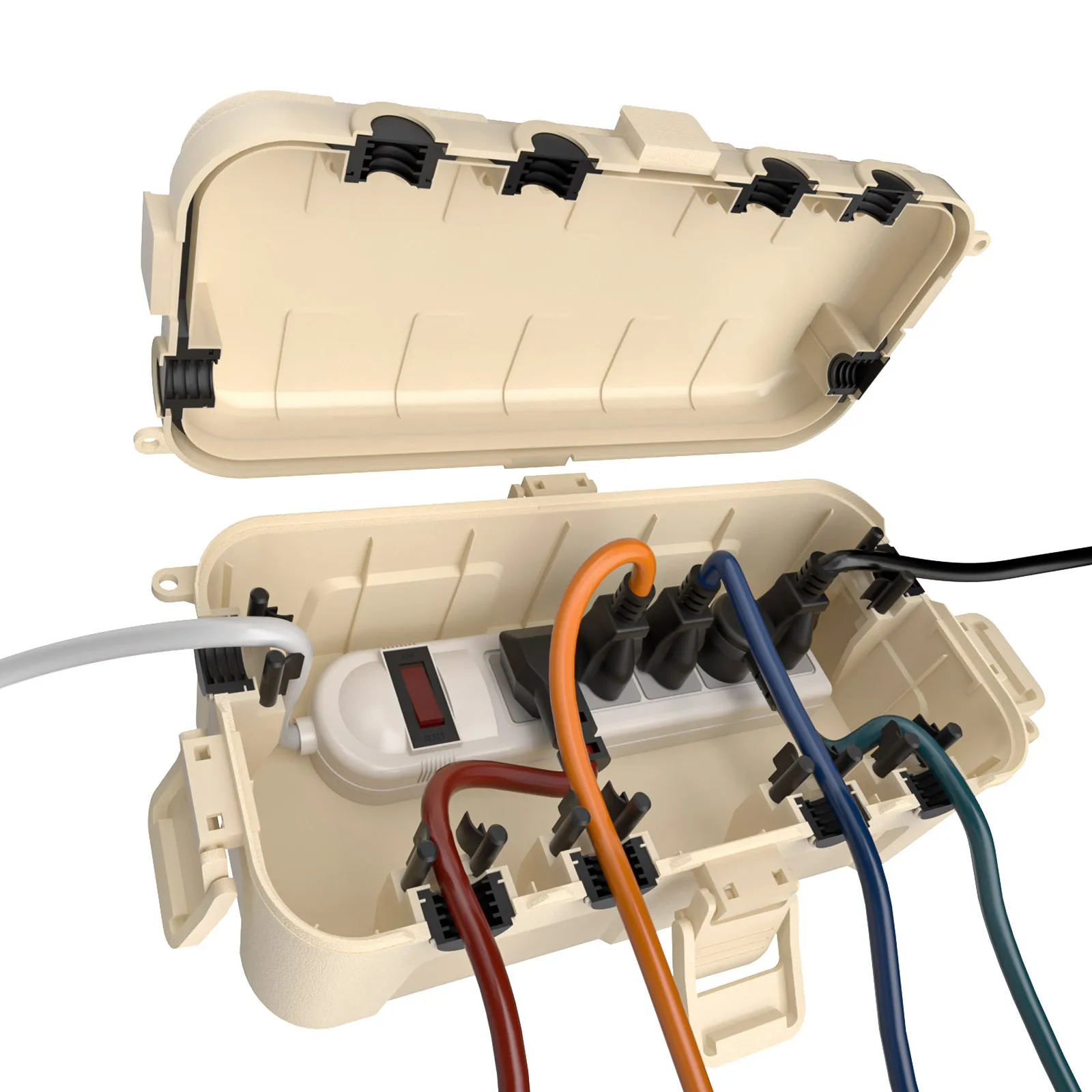 

Medium Size Waterproof Cable Box Waterproof Outdoor Cable Box for Extension Cables/Power Strips/Plugs/Holidays Decorative Lights