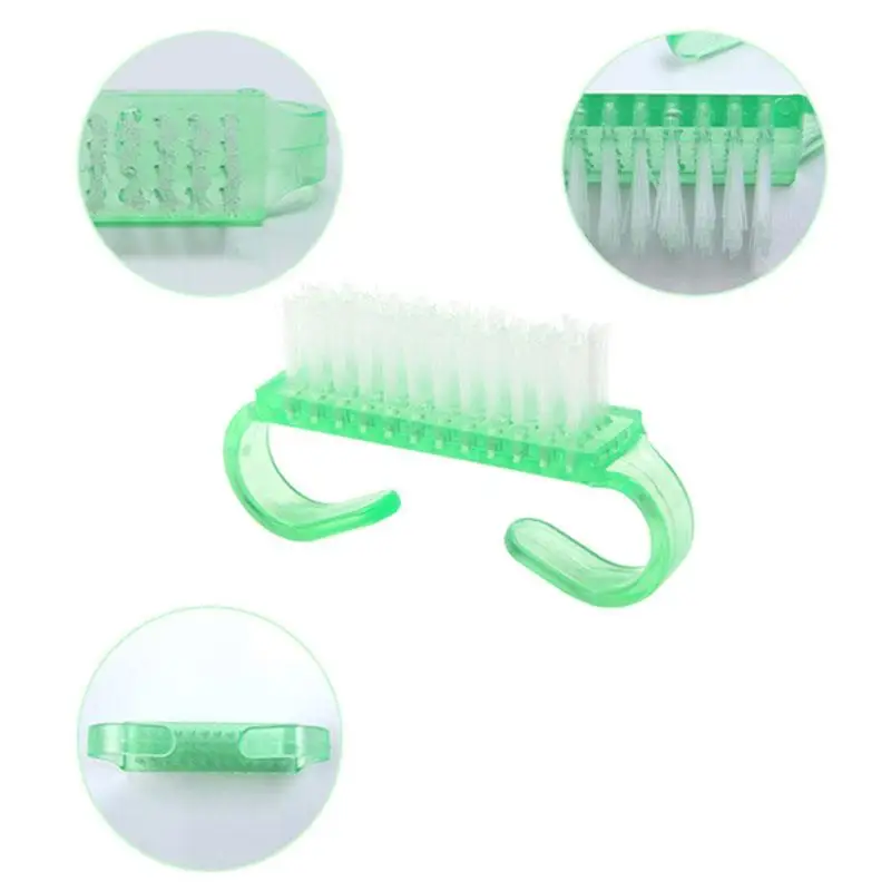 فرشاة غبار الأظافر، إزالة عناصر المانيكير، أداة الباديكير، مستلزمات فن الأظافر، أداة مكياج مفيدة، فرشاة بلاستيكية لتنظيف الأظافر الصغيرة #4